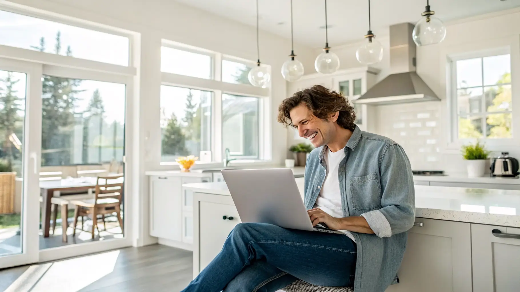 A professional client is on a video call with Michael Anthony Lloyd of the HomeHappy Team as they review his rental property portfolio.