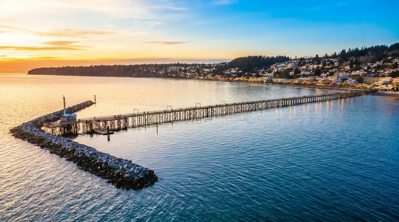 Luxury home overlooking the White Rock Pier financed through the HomeHappy Team @ Canadian Mortgage Experts. White Rock Mortgage Brokers